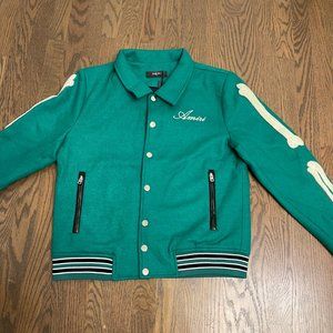 Amiri Bones Varsity Jacket Green M